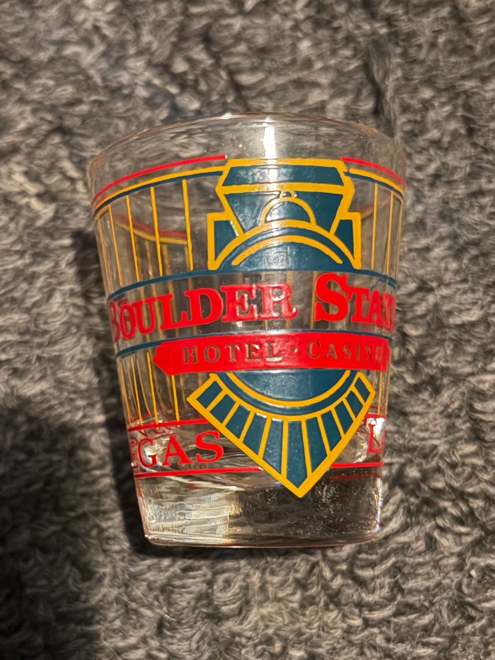 Boulder station Las Vegas shot glass